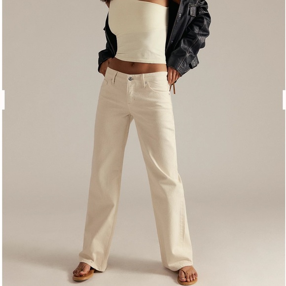 Free People Denim - Free People We The Free Tennessee Low-Rise Boyfriend Jeans Size 30 Ecru